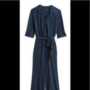 NWT 41 Hawthorn Knit Jumpsuit navy blue